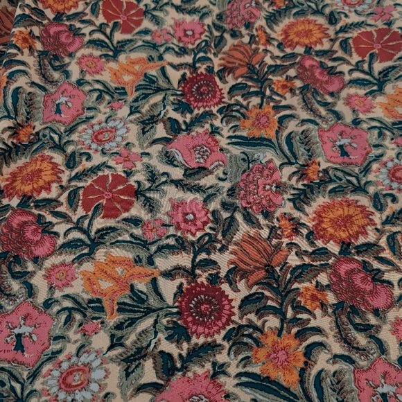 Natural Life Esme Turquoise Mixed Floral Maxi Shirt Dress Button XS Bohemian - Picture 7 of 7